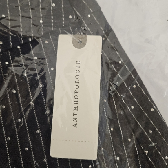 Anthropologie Essentiel Antwerp Faskia Mini Skirt in Navy Pinstripe Sz 12 NWT - Picture 10 of 14